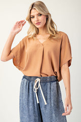 The Janet Top in Camel