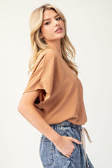The Janet Top in Camel