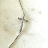 Faith Silver Cross Bracelet - PRINZZESA BOUTIQUE
