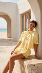 Yellow Elaborate Short Set