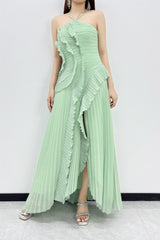 Sage Ruffled Dress Sage