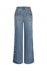 Stud Detail Wide Leg Pants