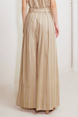 Daisey striped woven pant Taupe