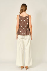 SOFT TOUCH POLKA DOT BABYDOLL WAIST TOP