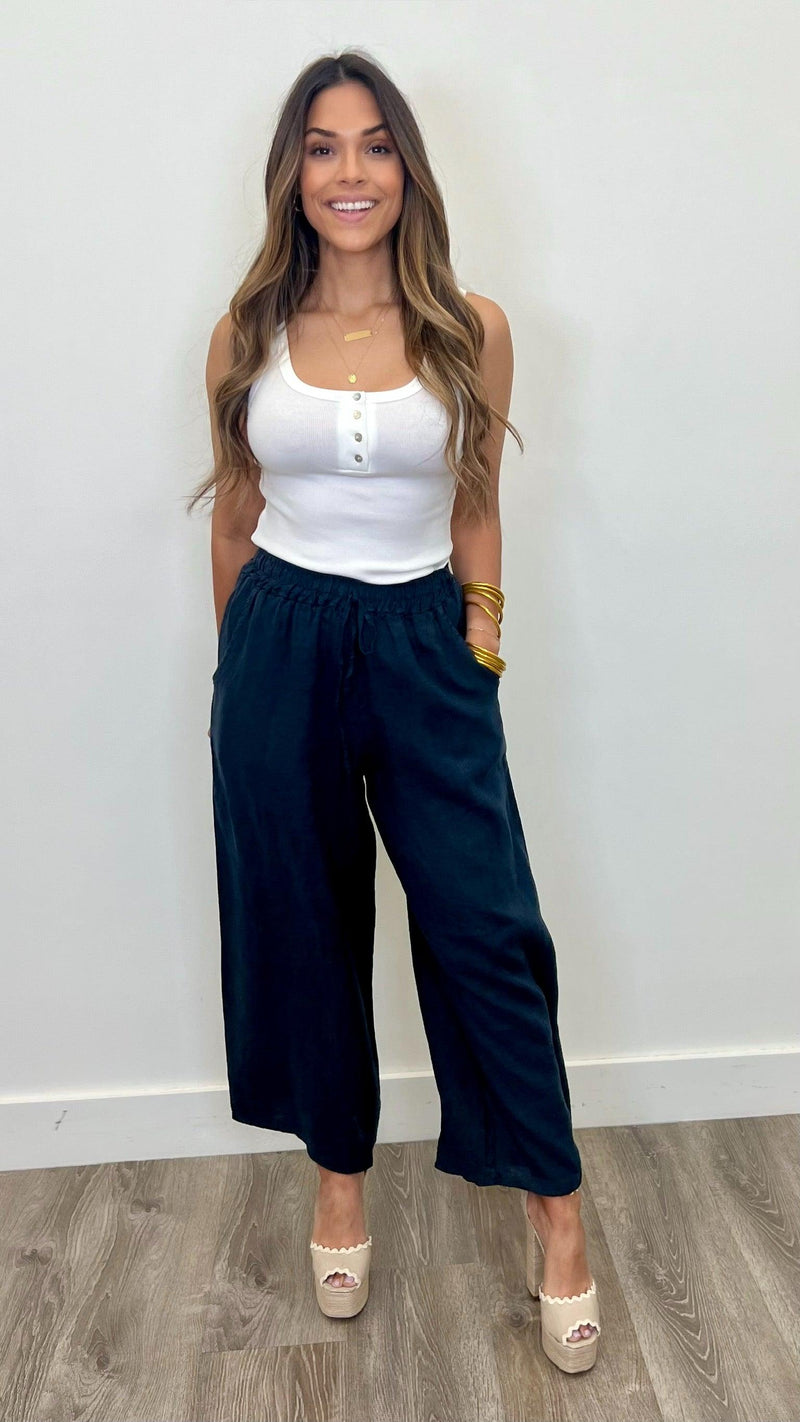Alessandra Linen Pants - PRINZZESA BOUTIQUE