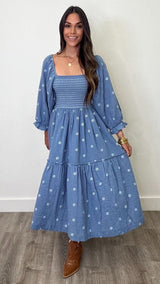 Amber Indigo Maxi Dress - PRINZZESA BOUTIQUE