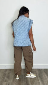Mary Denim Vest - PRINZZESA BOUTIQUE