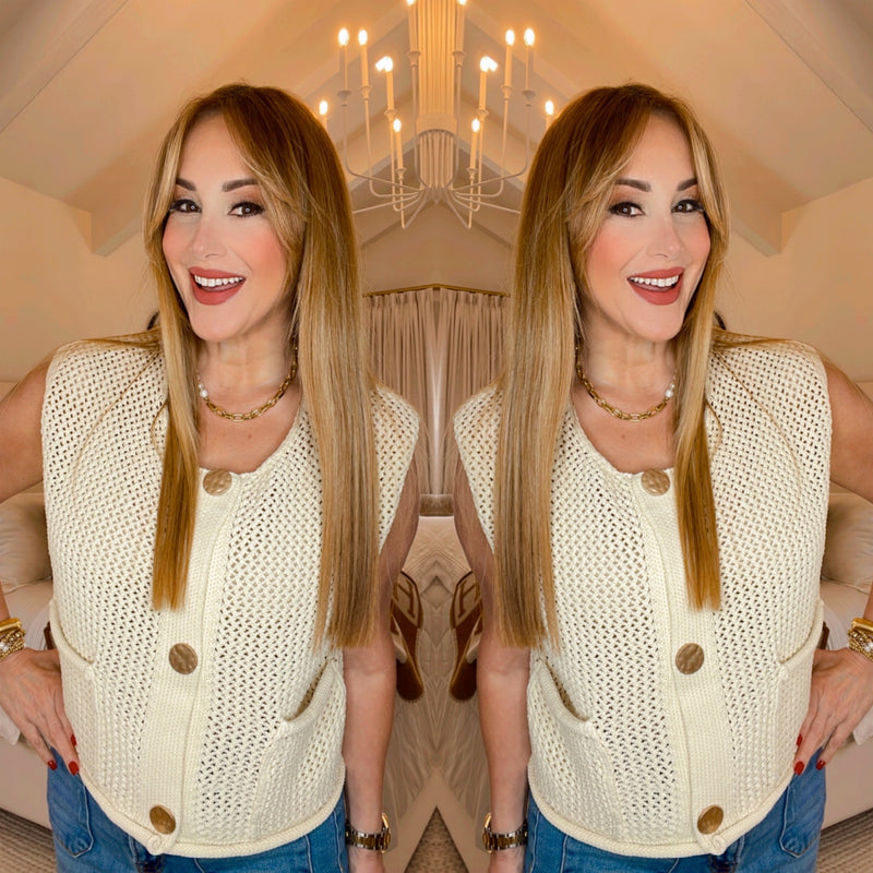 Seaside Knitted Ecru Top