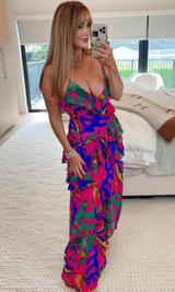 Multi Ruffle Maxi - PRINZZESA BOUTIQUE