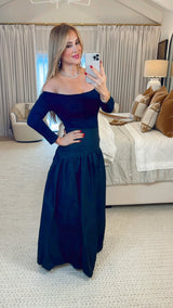 Selene Black Maxi Skirt