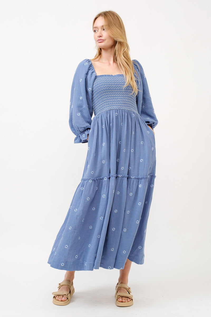 Amber Indigo Maxi Dress - PRINZZESA BOUTIQUE