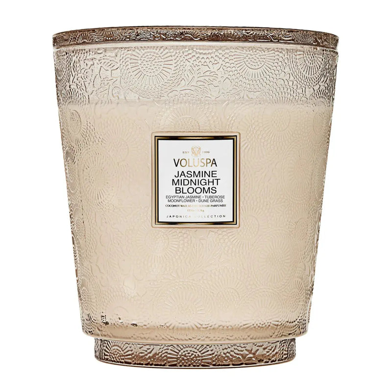 5 Wick Hearth Candle Jasmine Midnight - PRINZZESA BOUTIQUE