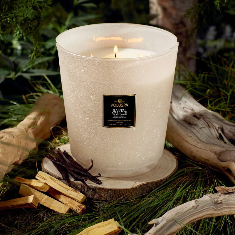 5 Wick Hearth Candle Santal Vanille - PRINZZESA BOUTIQUE