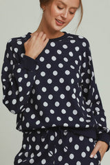 Polka Dot Printed Pullover