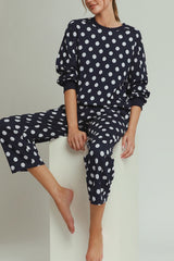 Polka Dot Printed Pullover
