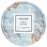 Milk Rose 2 Wick Tin Candle