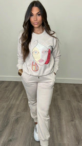 Reina Khaki Sweatshirt - PRINZZESA BOUTIQUE