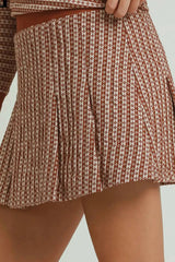 Jacquard Pleated Skort