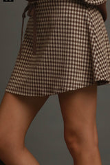 Gingham A-Line Skort