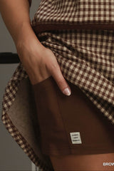 Gingham A-Line Skort