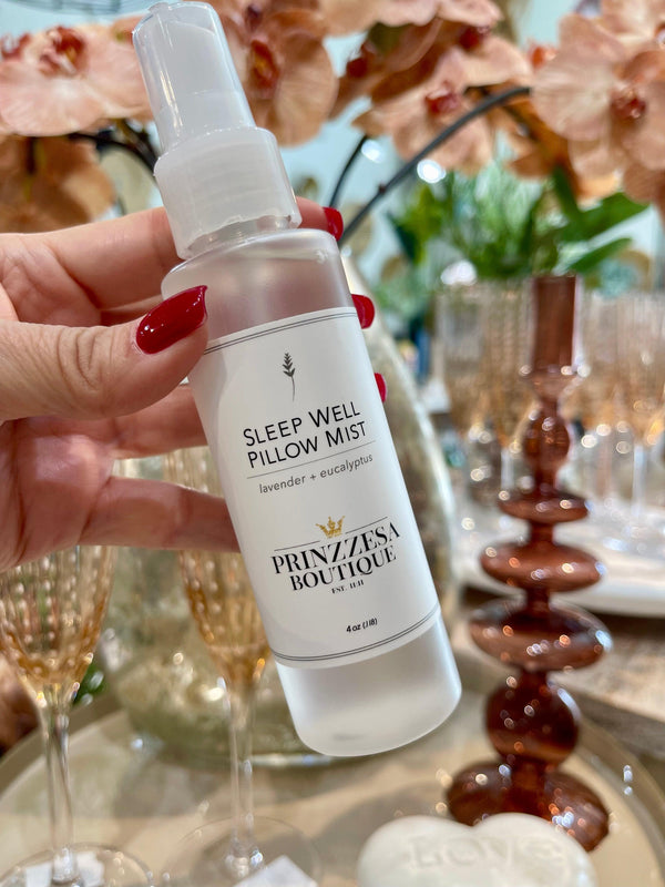 Lavender and Eucalyptus Sleep Well Pillow Mist 4 oz - PRINZZESA BOUTIQUE