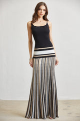 Striped Knit Maxi Dress