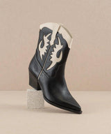 The Houston Black Layered Panel Cowboy Western Boot - PRINZZESA BOUTIQUE
