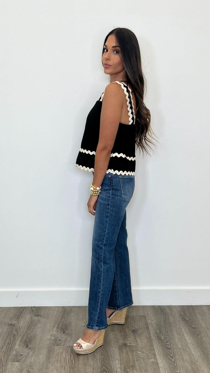 Aviana Black Top - PRINZZESA BOUTIQUE