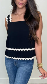 Aviana Black Top - PRINZZESA BOUTIQUE