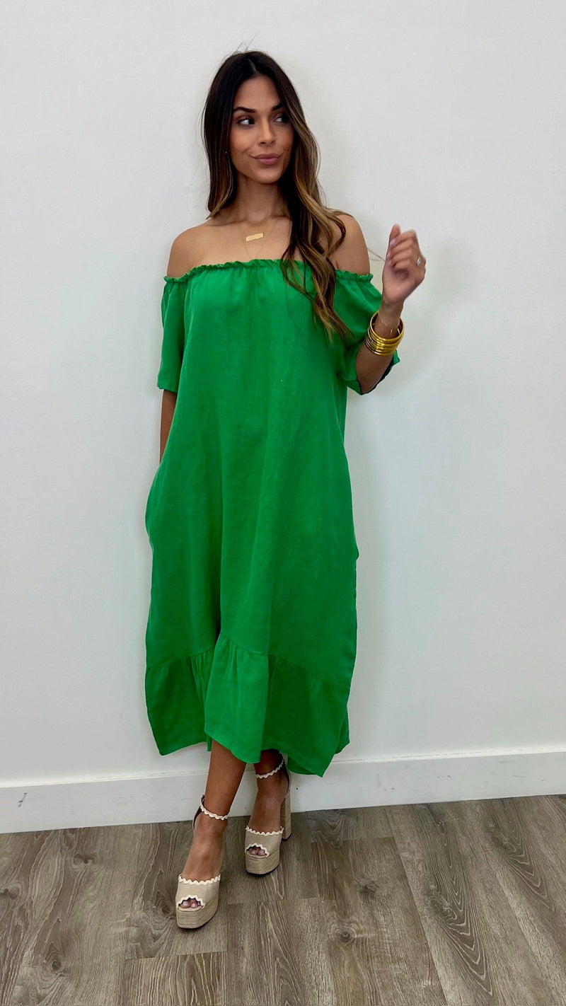Caterina Linen Maxi Dress