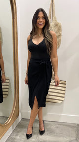 Noelle  Black Midi Skirt