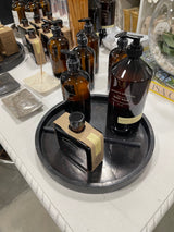 black onyx tray with home accessories