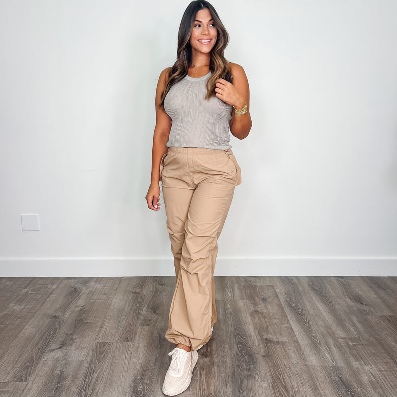 Roux Cargo Pants in Khaki - PRINZZESA BOUTIQUE