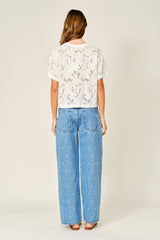 LACE FLORAL T SHIRTS