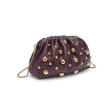 Carey Studded Clutch Wine - PRINZZESA BOUTIQUE