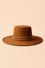 Tasha Boater Crown Hat- Tobacco
