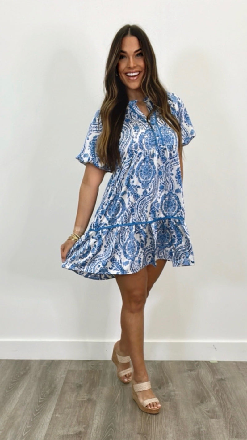 Catalina Blue Mini Dress