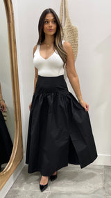 Selene Black Maxi Skirt