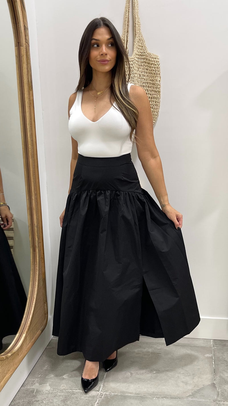 Selene Black Maxi Skirt