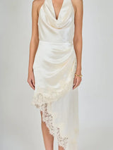 Satin Lace Asymmetrical