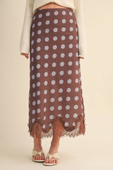 MIDI SKIRT WITH LACE HEM