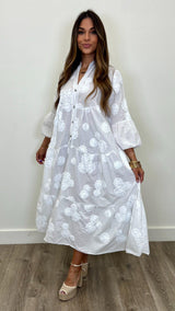 Serena Cotton Maxi Dress - PRINZZESA BOUTIQUE