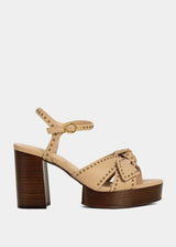 ETTA Nude Wooden Heel