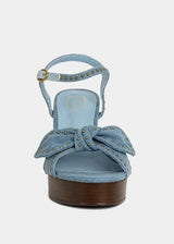 ETTA Denim Wooden Heel