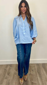 Lorenza Linen Top