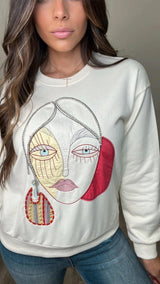 Reina Apricot Sweatshirt