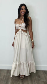 Gwenivere Ivory Maxi Dress