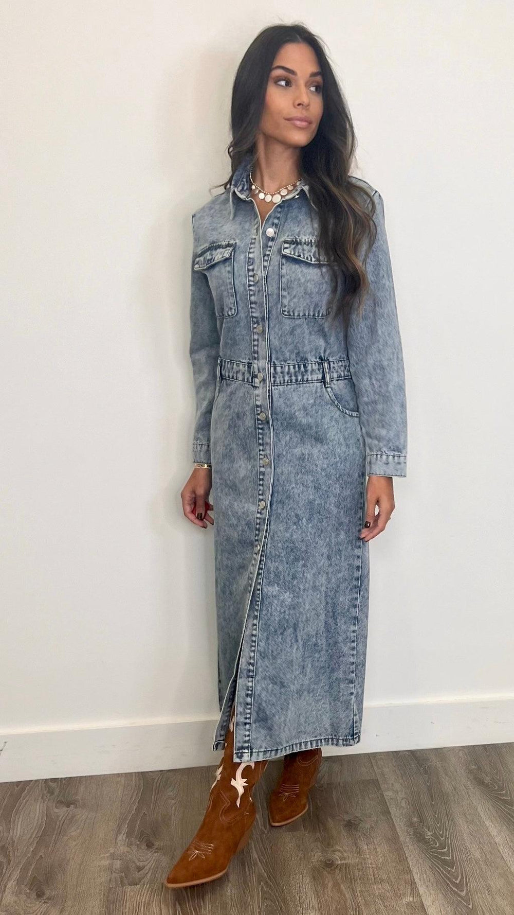 Sabrina Denim Maxi Dress Denim / Medium Sabrina Denim Maxi Dress Denim / Medium