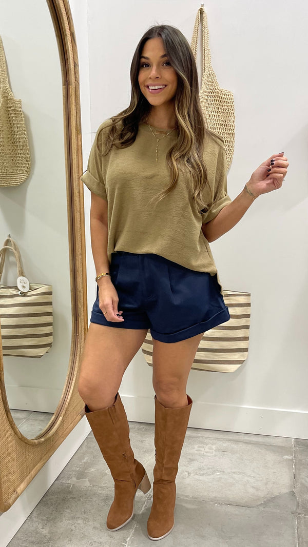 Yesenia Taupe Dolman Sleeve Top