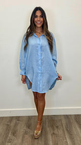 Martina Linen Button Up Dress